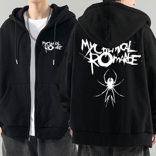 Rock Band My Chemical Romance Mcr Dead Zipper Hoodie