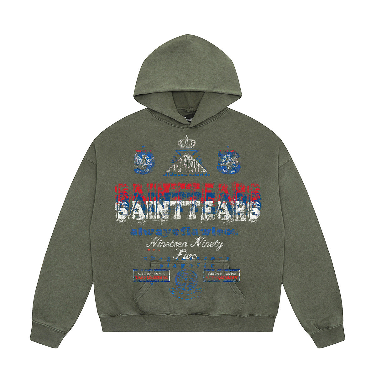 Unisex Hoodies Saint michael Loose Made Old Hoodie