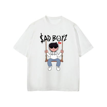 SAD BOYZ Letter Printed T Shirt Men T Shirts