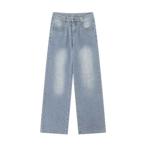 Women Pants Straight Jeans Loose Wide Leg Pants
