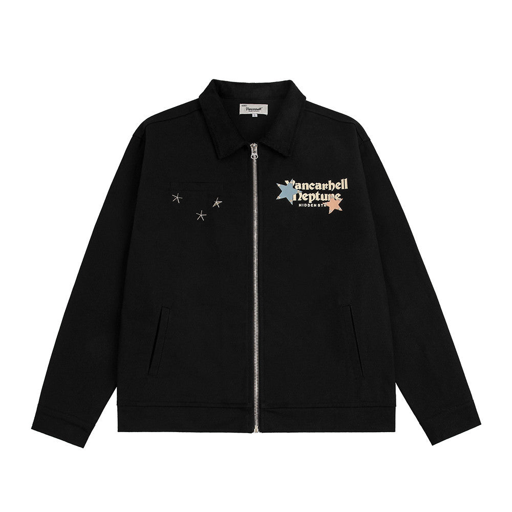 Men Jacket Coat Printing Baggy Coat Spring and Autumn Men's Ins