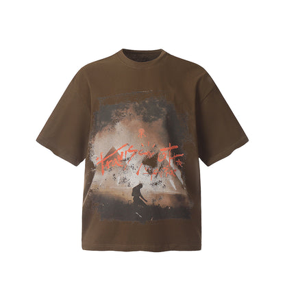 Unisex T-Shirts Travis Scott Album Portrait Cover Casual Loose T-Shirt