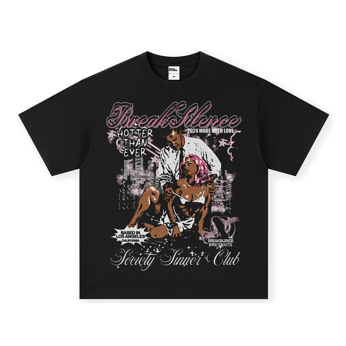 Vintage T-shirts American Vintage Print Short Sleeve T-Shirt Autumn