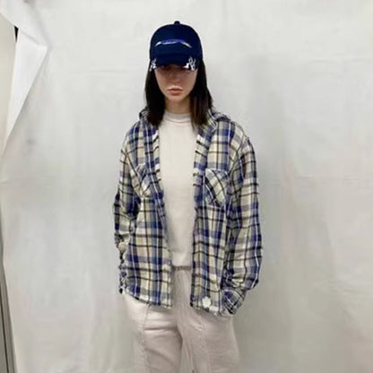 MIJKO Mens Jacket Plaid Unisex Jacket