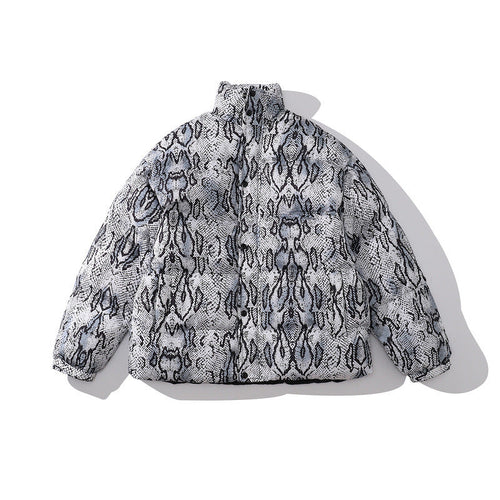 Men Coat Thickened Cotton Coat Serpentine Stand Collar