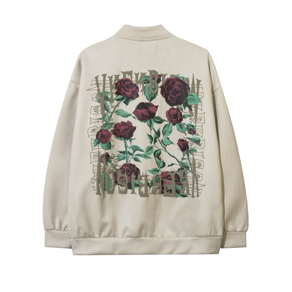Men Jacket Coat Baseball Jacket Men's Spring and Autumn Print Jacket