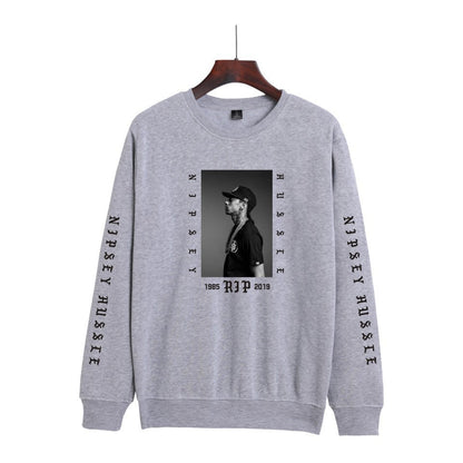Nipsey Hussle Hoodie Rap Men's and Women's Loose round Neck Sweater