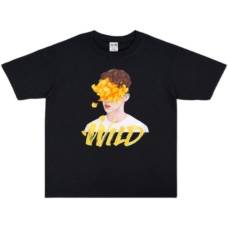 Rock Star T Shirt Troye Sivan Wild Troye Sivan Short Sleeve Printed T-shirt Cotton Loose