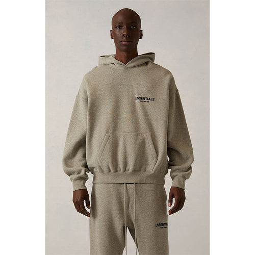 Fog Essentials Hoodie Sweater Black Letters Flocking