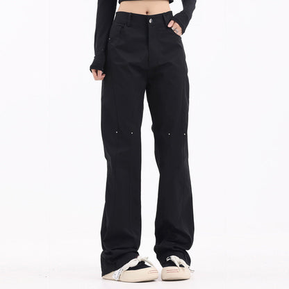 Men Sweatpants Straight-Leg Trousers Men's Stitching Loose Casual Pants