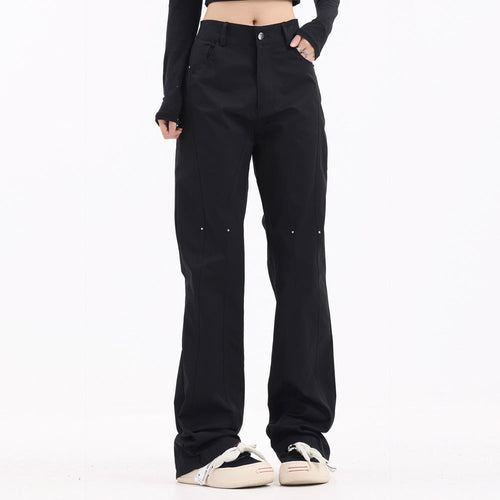 Men Sweatpants Straight-Leg Trousers Men's Stitching Loose Casual Pants