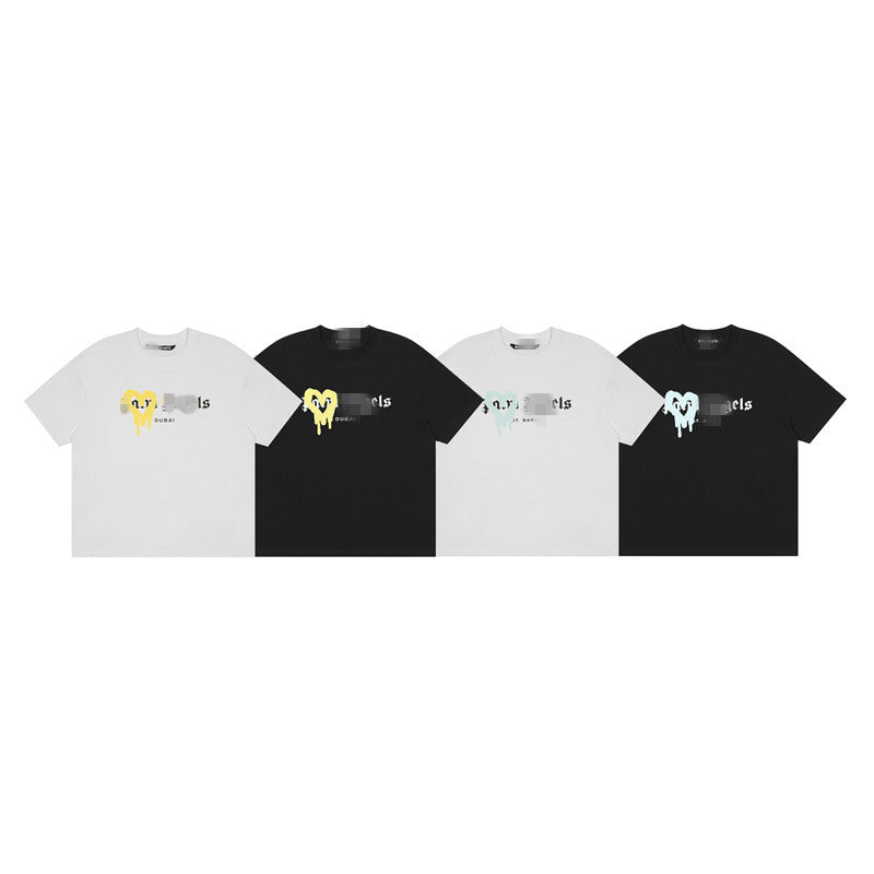 Palm Angle T Shirts Heart Printing Loose