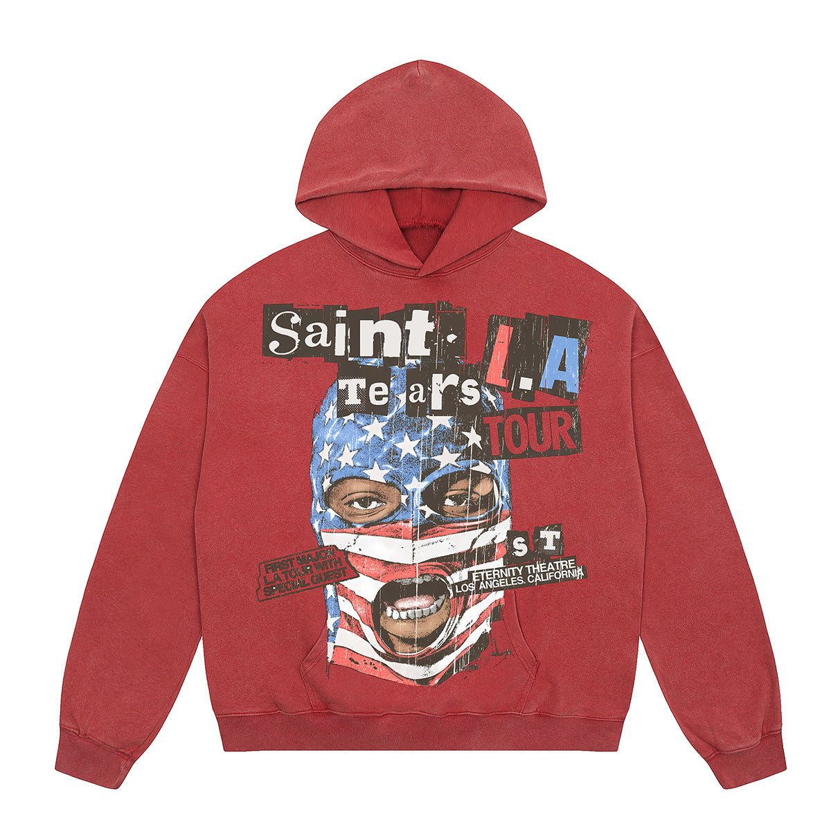 Unisex Hoodies Saint Michael United States Flag Face Mask Hoodie