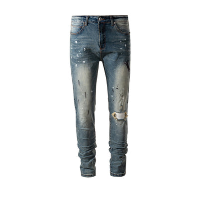 MIJKO Men's Vintage Pants MIJKO Men's and Women's Autumn and Winter Pants Washed Jeans