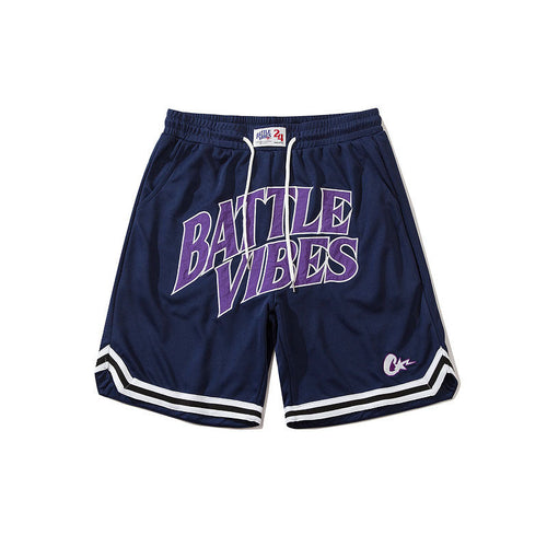 Men Shorts Retro Alphabet Embroidered Basketball Shorts