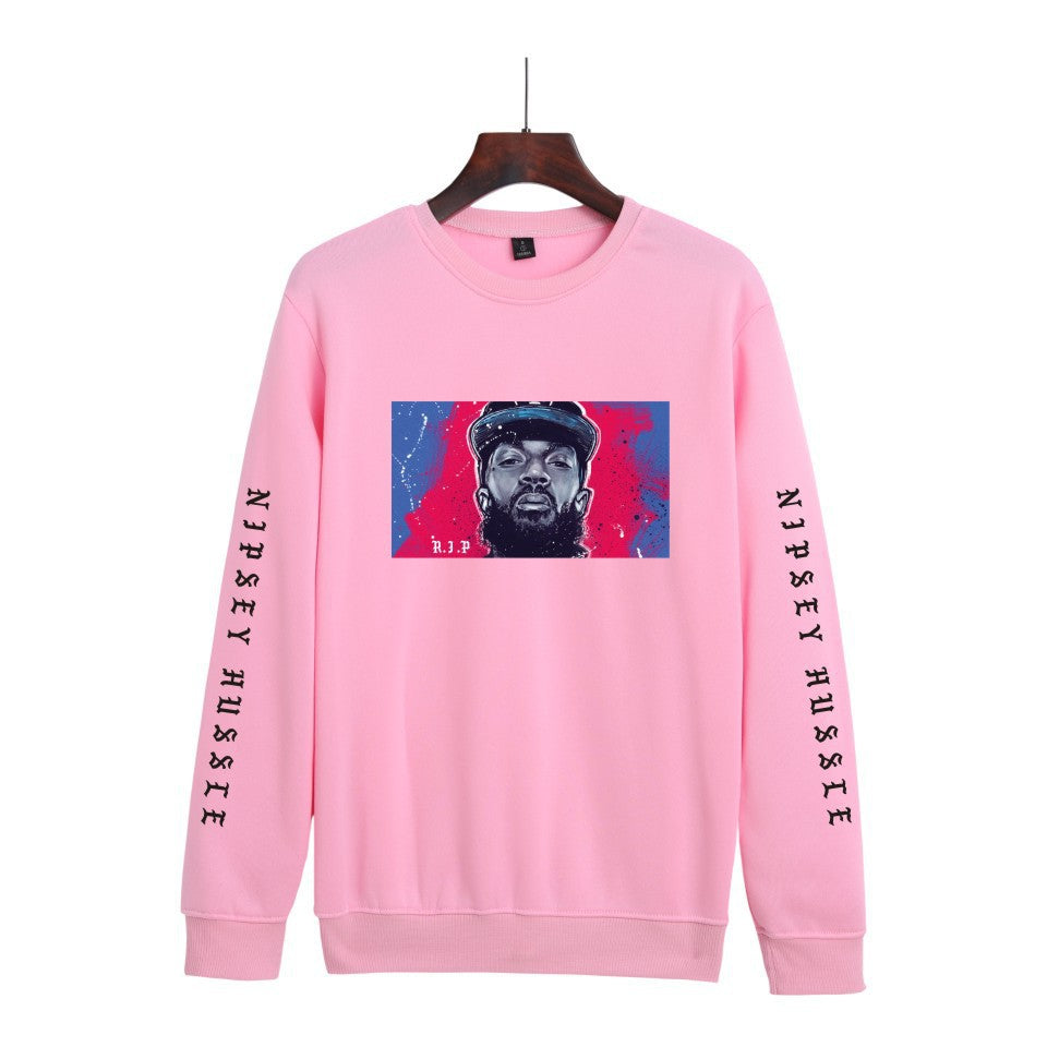 Nipsey Hussle Hoodie Rap Men's and Women's Loose round Neck Sweater