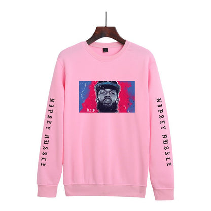 Nipsey Hussle Hoodie Rap Men's and Women's Loose round Neck Sweater