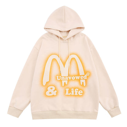 Men Hoodie Print Loose Couple Hooded Sweater Men and Women Hip Hop Hoodie