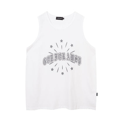 Women Vest Retro Sleeveless T-shirt Vest