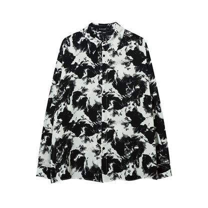 Unisex Vintage Shirt Retro Thin Long Sleeve Jacket Men