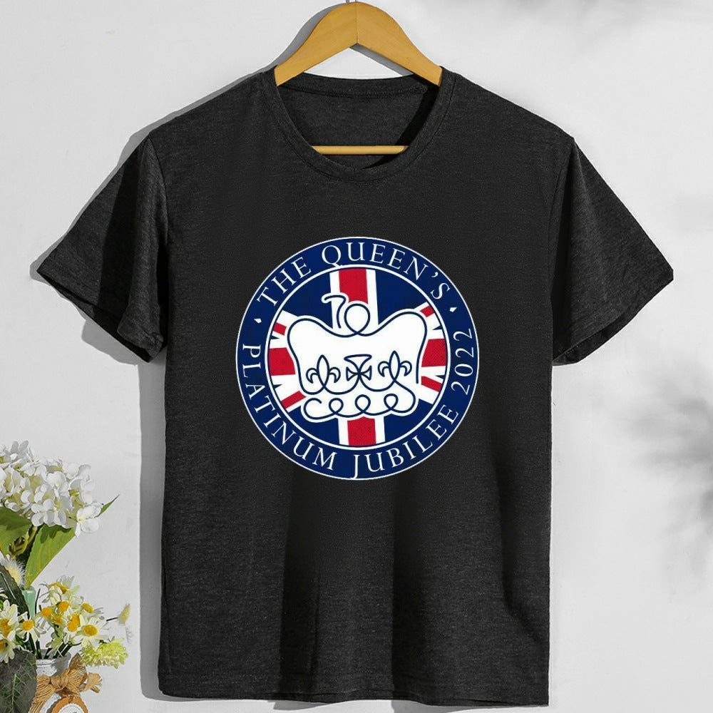 Inspired by Queen's Platinum Jubilee 2022 Elizabeth 70 Years T-shirt Summer Short Sleeve T-shirt