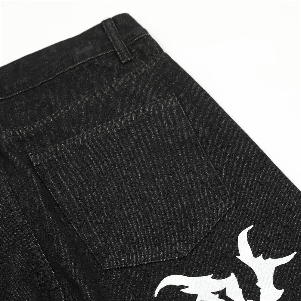 Men Jeans Casual Cool Printing