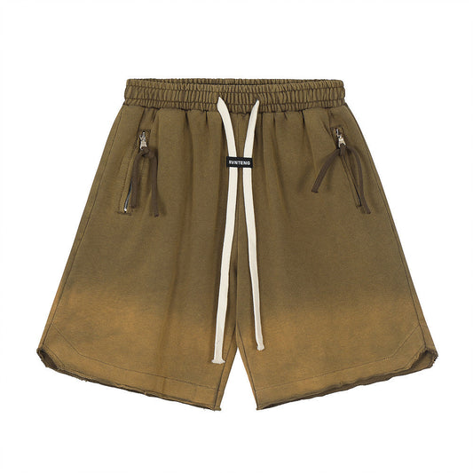 Men Shorts Trendy Loose Casual Frayed Sports