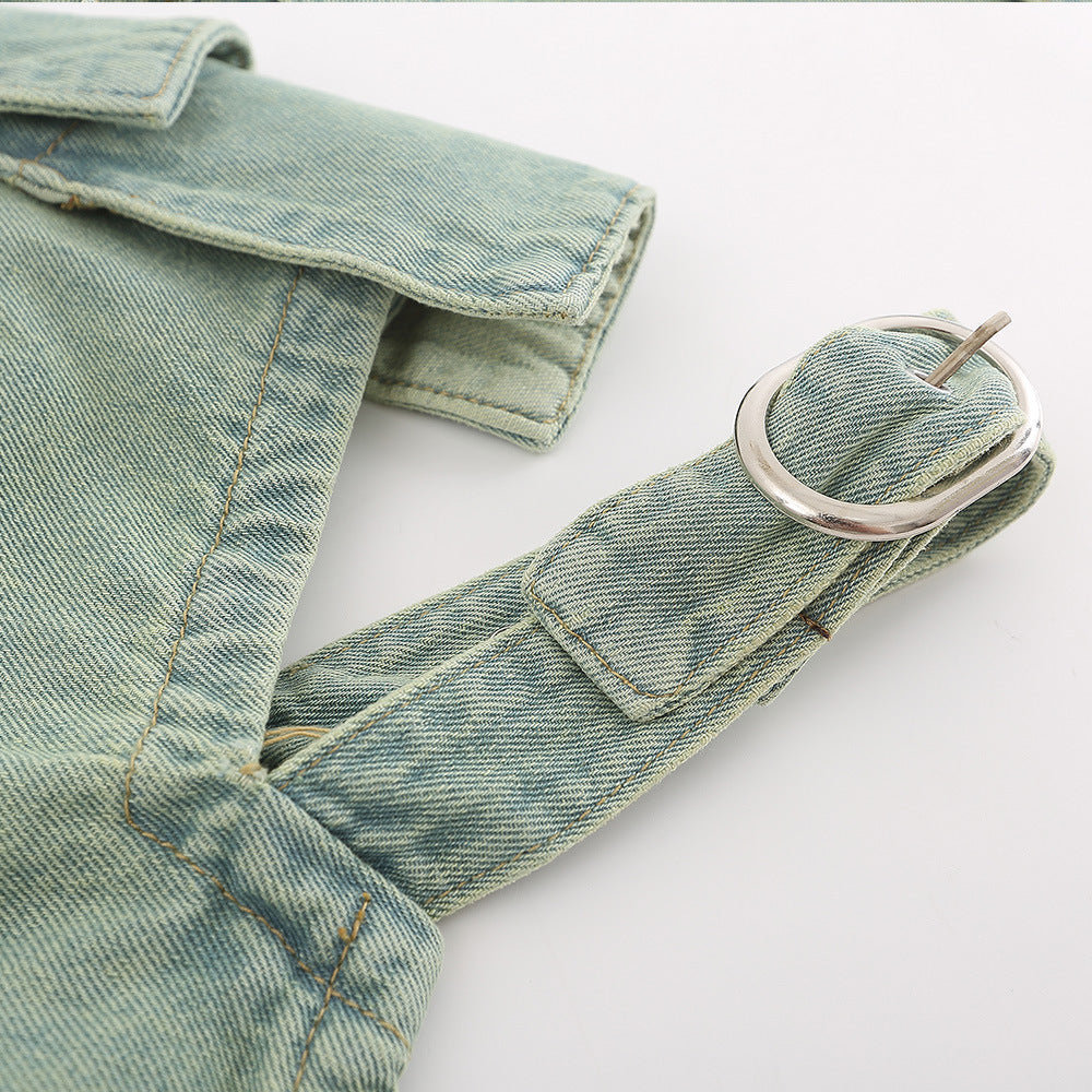 Women Shorts Hollow out Denim Shorts High Waist Hot Hip Pants