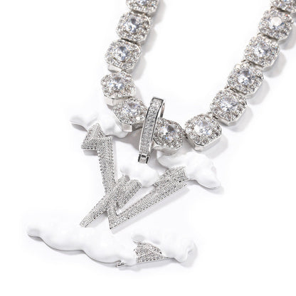 Jewelry Light Luxury English Alphabet Pendant Premium Sense Diamond Lightning Word Up St. Valentine's