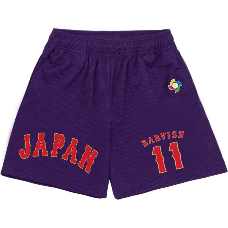 MLB Shorts WBC Otani Shohei No. 16 Ball Shirt Shorts Men's Summer Beach Pants Sports (Part 2)