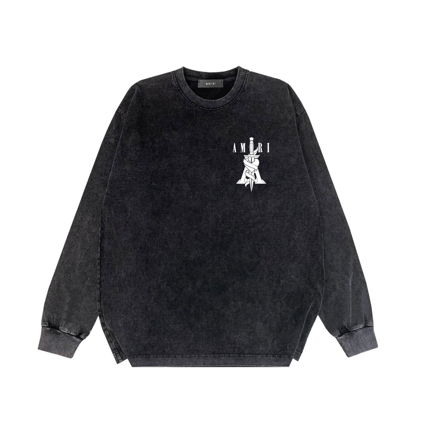 Amiri Long-Sleeve Shirt Sword Pattern Vintage Long Sleeve T-shirt