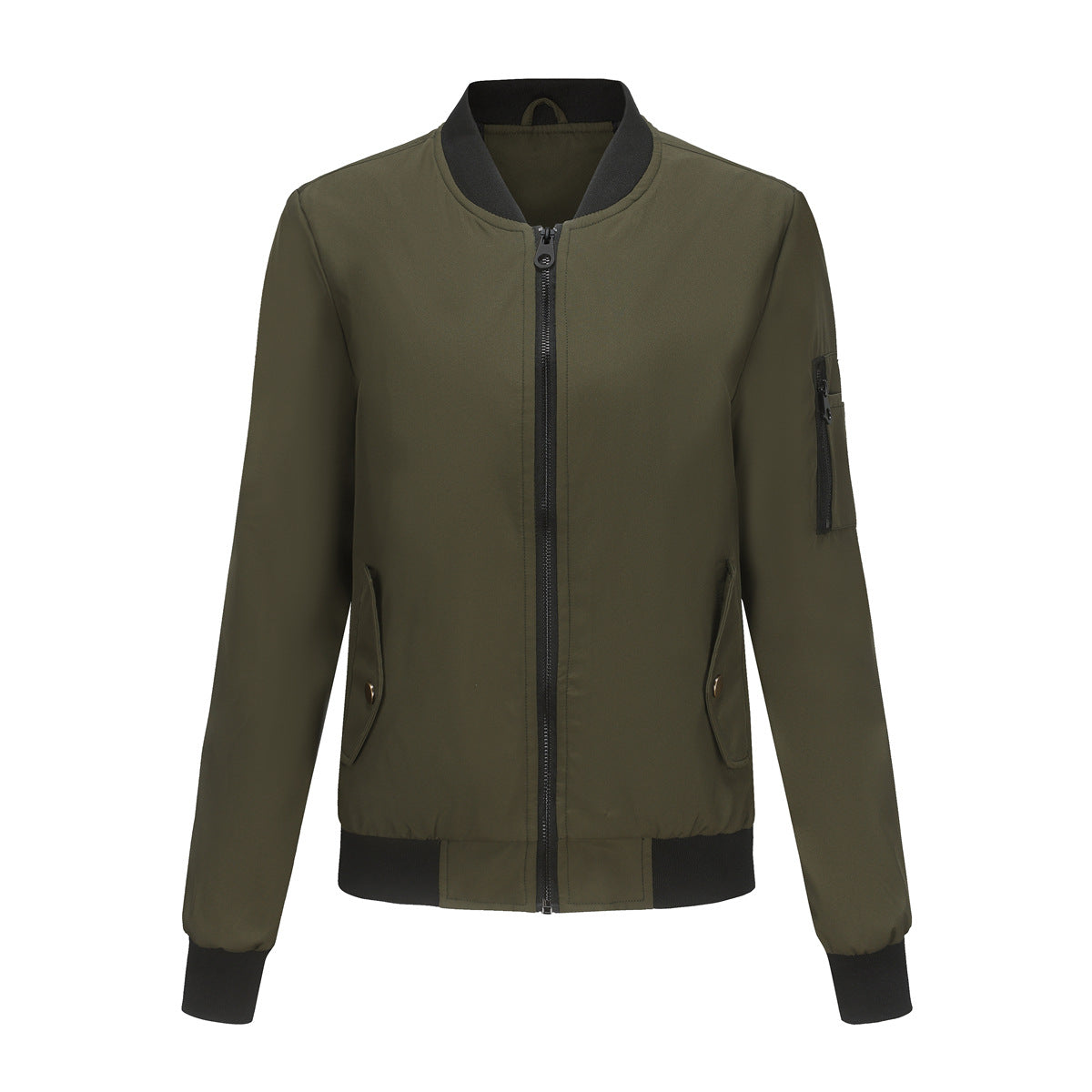 Women's Trench Coat Spring and Autumn Thin Flight Jacket Women's Casual Long Sleeve Coat Women's Loose Lapel Baseball Uniform