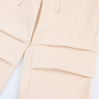 Men Sweatpants Quick-Drying Pleated Exercise Casual Pants Loose Solid Color