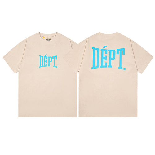 Gallery Dept T-Shirt Letter Pattern Washed Old Short Sleeve T-Shirt