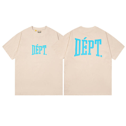 Gallery Dept T-Shirt Letter Pattern Washed Old Short Sleeve T-Shirt