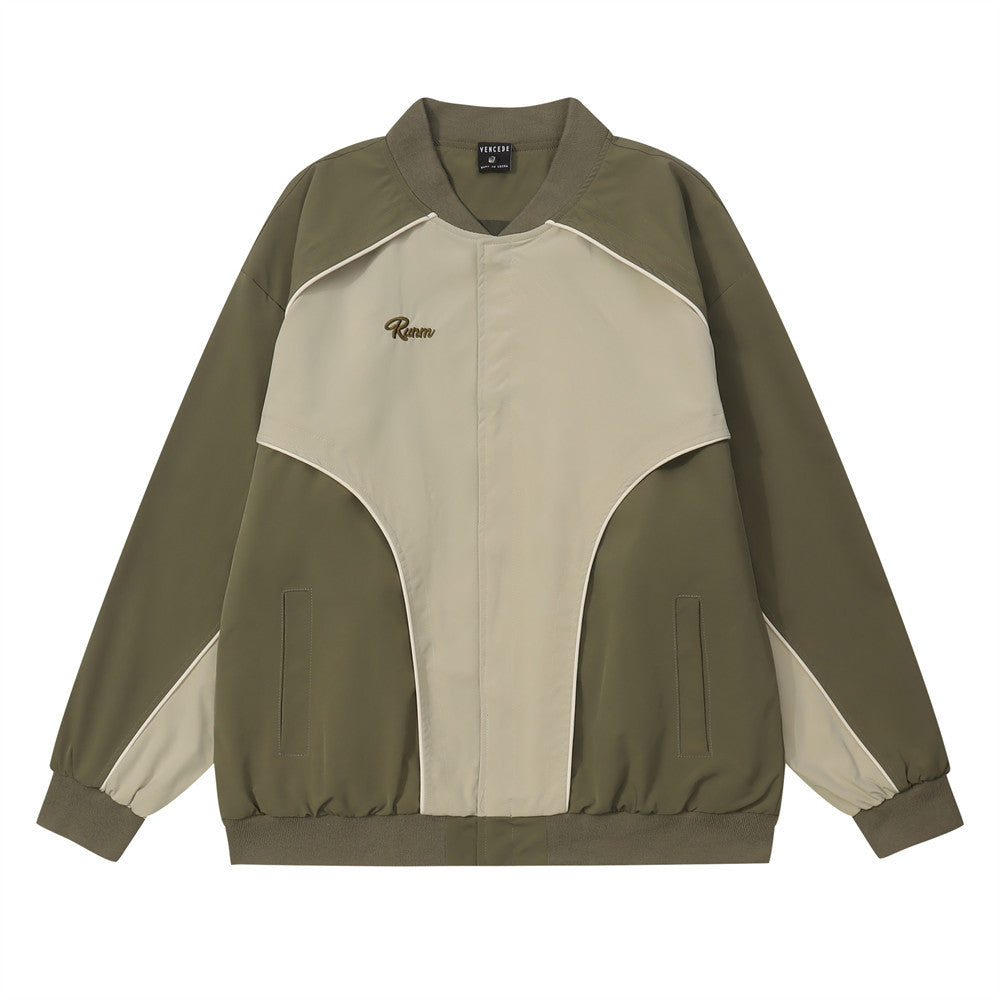 Men Jacket Coat Sports Loose Casual Baseball Uniform