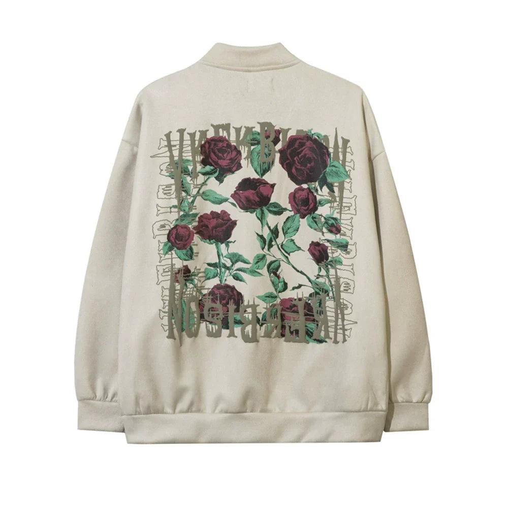 Men Jacket Coat Baseball Jacket Men's Spring and Autumn Print Jacket