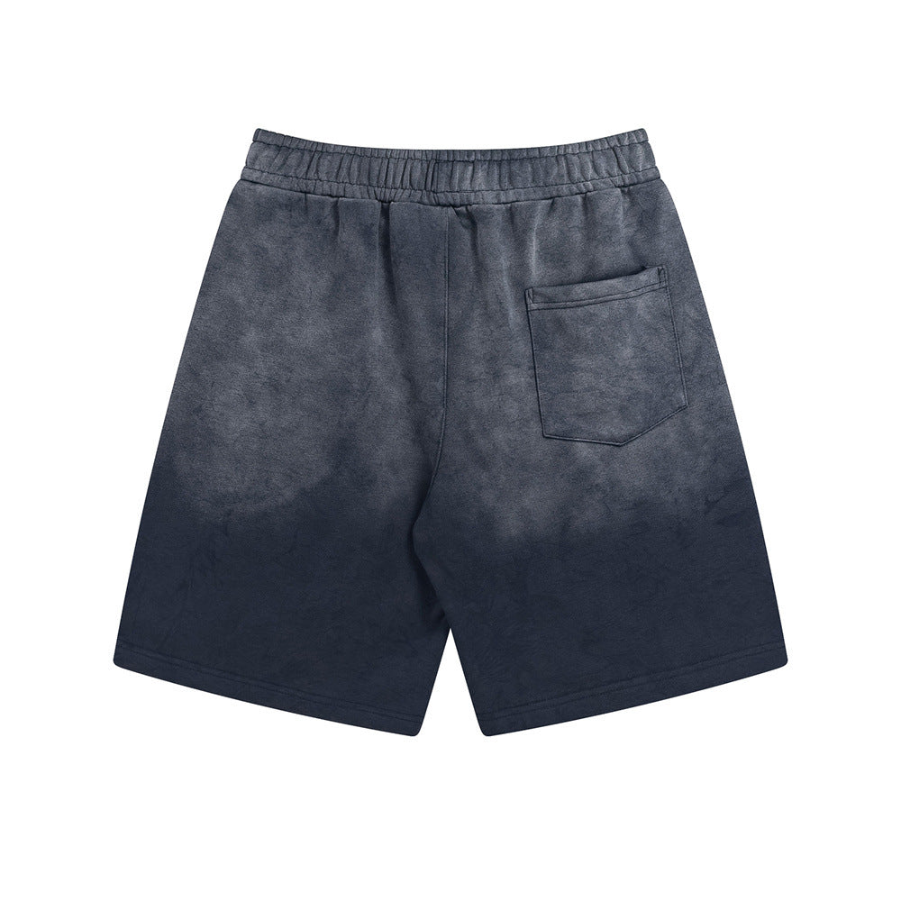 Men Shorts Summer Tie-Dye Loose Embroidery Sports