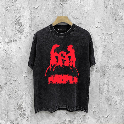 Purple Brand Distressed T Shirts Short Sleeve