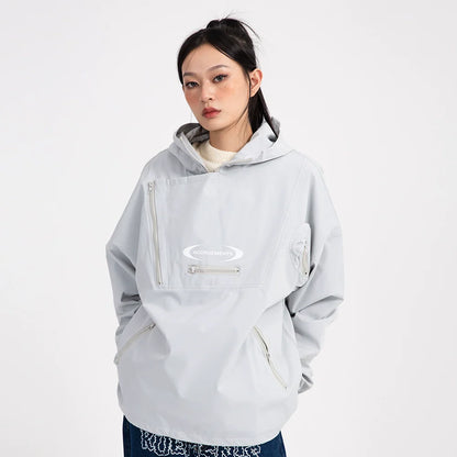 Men Jacket Coat Shell Jacket Men Outdoor Windproof Exercise Hooded Coat Loose Spring and Autumn