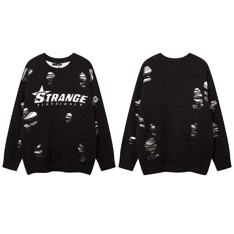 Women Sweater Vintage Star Jacquard Idle Style