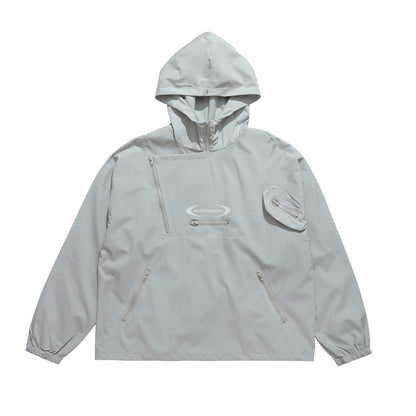 Men Jacket Coat Shell Jacket Men Outdoor Windproof Exercise Hooded Coat Loose Spring and Autumn