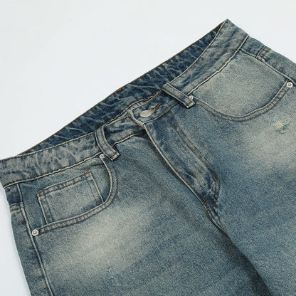 Men Jeans Worn out Hip Hop Loose
