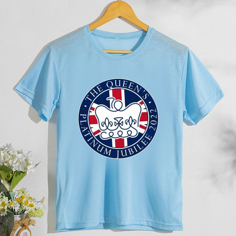 Inspired by Queen's Platinum Jubilee 2022 Elizabeth 70 Years T-shirt Summer Short Sleeve T-shirt