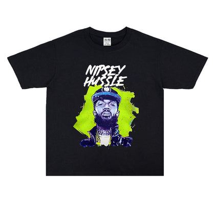 Rock Star T Shirt Nipsey Hussle Printed T-shirt Loose Cotton American Style