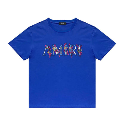 Amiri T Shirt Casual Hip Hop High Street round Neck Short Sleeve T-shirt