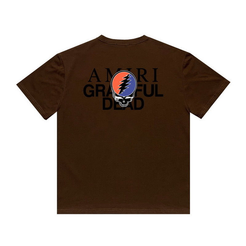 Amiri T Shirt Printed Casual Hip Hop High Street round Neck Short Sleeve T-shirt