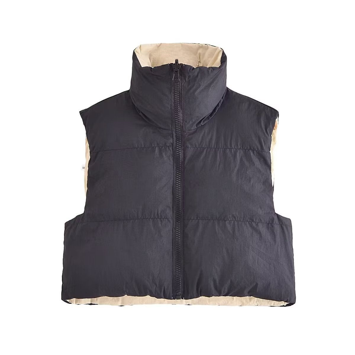 Women Cotton Coat Retro Simple Stand-up Collar Thick down