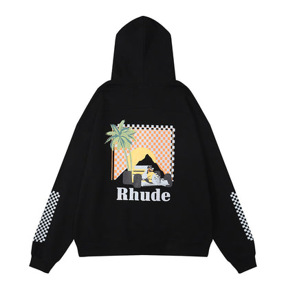 Rhude Hoodie Formula Racing Printed Hooded Sweater Jacket