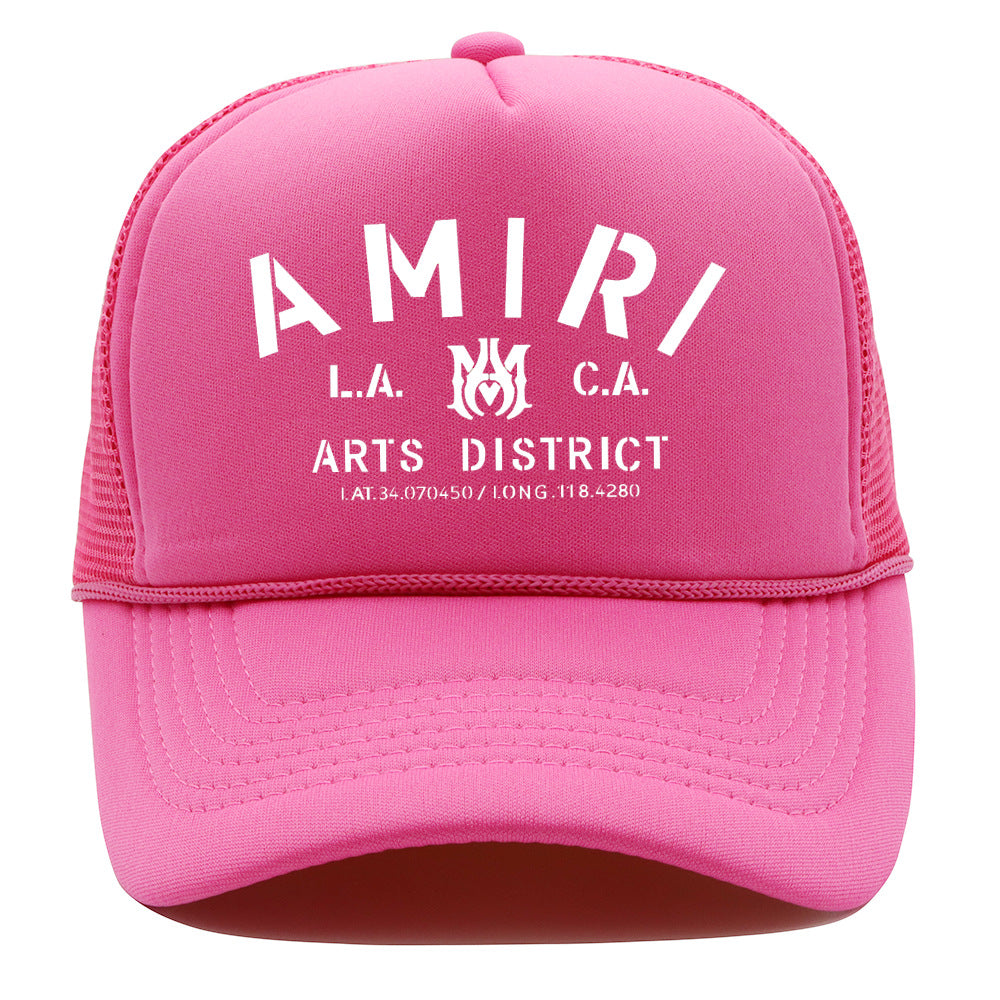 Amiri Hat Alphabet Print Shade Baseball Cap Outdoor Cap